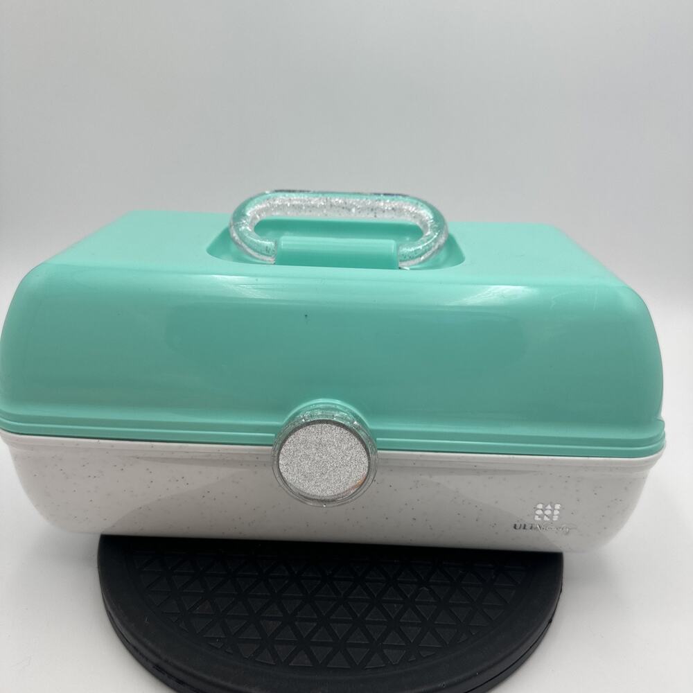 Caboodles Ulta Beauty Two Tone Funfetti Sparkle Makeup Storage Case With Mirror
